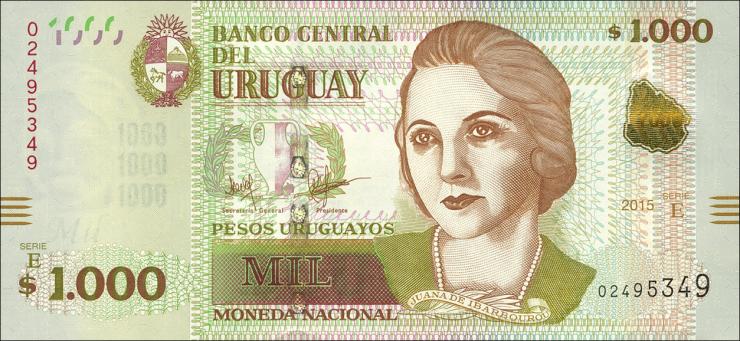 Uruguay P.098 1000 Pesos Uruguayos  2015 (1) 