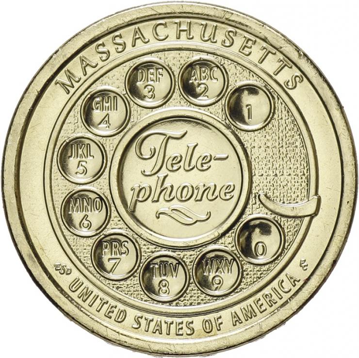USA 1 Dollar 2020 Telephone - Massachusetts 
