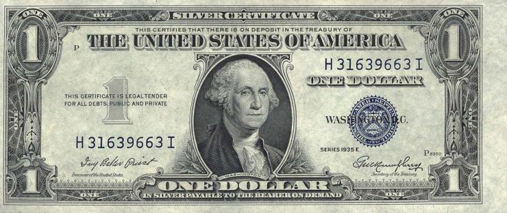 USA / United States P.416D2e 1 Dollar 1935 E (1) 