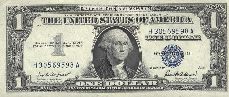 USA / United States P.419 1 Dollar 1957 (1) 