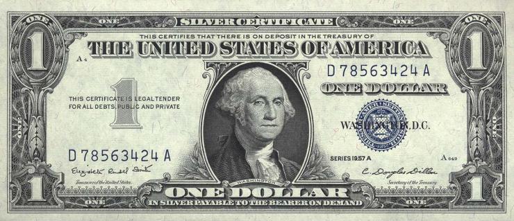USA / United States P.419a 1 Dollar 1957 A (1) 