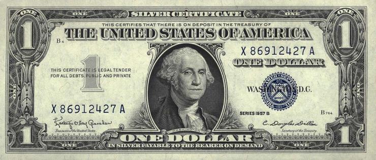 USA / United States P.419b 1 Dollar 1957 B (1) 