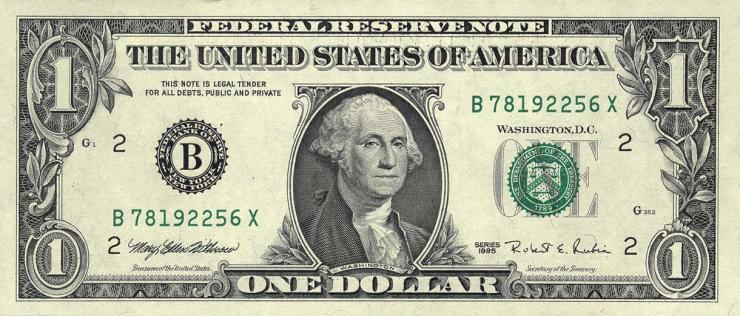 USA / United States P.496 1 Dollar 1995 (1) 