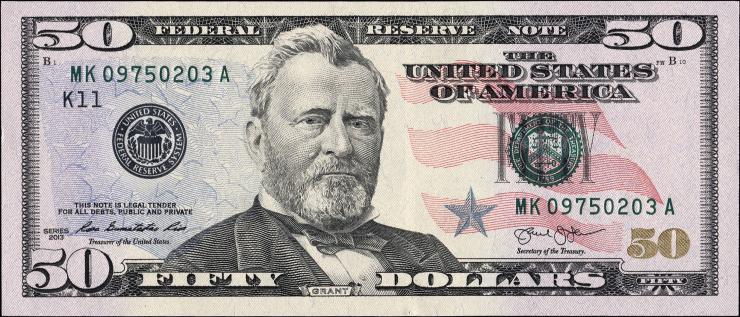 USA / United States P.542 50 Dollars 2013 (1) 