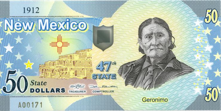 USA / United States 50 $ Privatausgabe - Bundesstaat New Mexico (47th state) (1) 