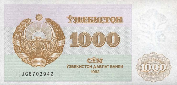 Usbekistan / Uzbekistan P.70a 1000 Sum 1992 (1) 