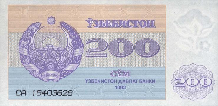 Usbekistan / Uzbekistan P.68 200 Sum 1992 (1) 