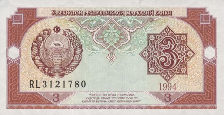 Usbekistan / Uzbekistan P.74 3 Sum 1994 (1) 