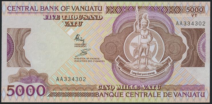 Vanuatu P.04 5000 Vatu (1989) (1) Central Bank 