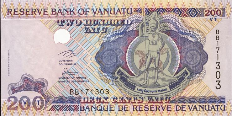 Vanuatu P.08a 200 Vatu (1995) (1) 