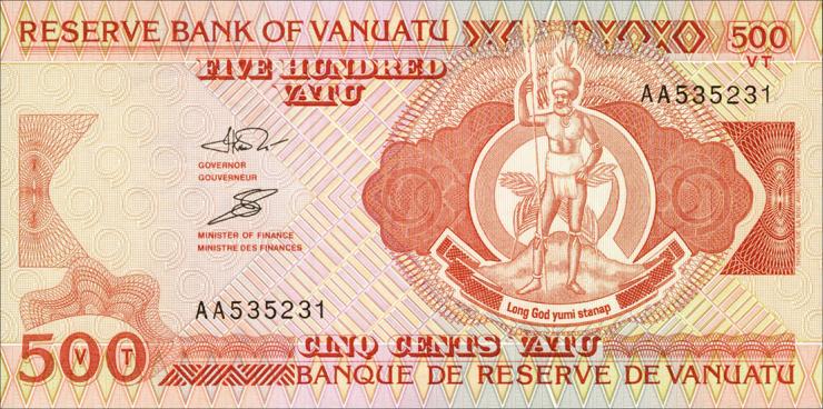 Vanuatu P.05a 500 Vatu (1993) (1) 