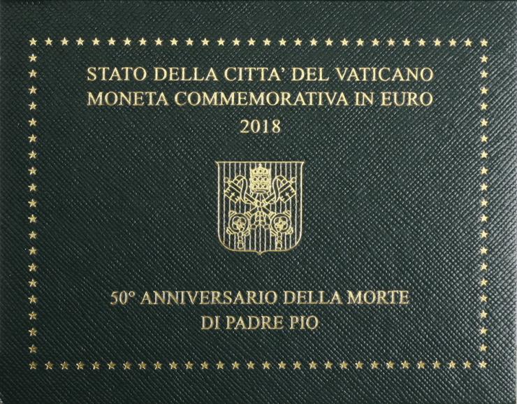 Vatikan 2 Euro 2018 50. Todestag Pater Pio 