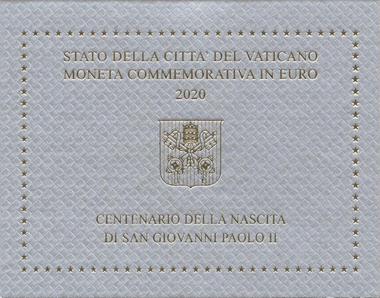 Vatikan 2 Euro 2020 100. Geburtsjahr Hl. Joh. Paul II. 
