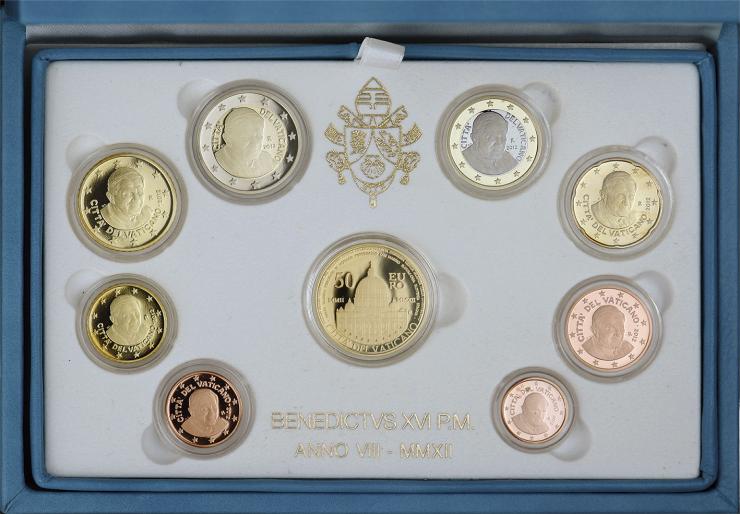 Vatikan Euro-KMS 2012 inkl. 50 Euro Gold PP 