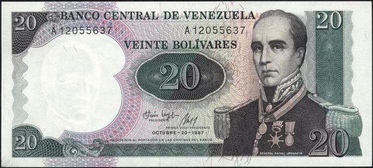 Venezuela P.071 20 Bolivares 1987 (1) Gedenkbanknote 