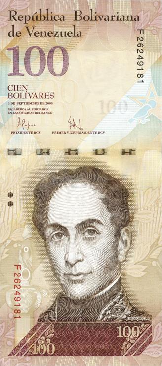 Venezuela P.093c 100 Bolivares 2009 (1) 