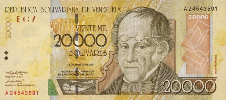 Venezuela P.086a 20000 Bolivares 2001 (1) 