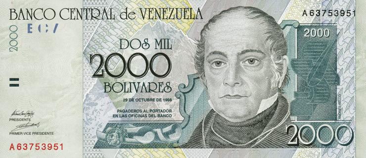 Venezuela P.080 2000 Bolivares 1998 (1) 
