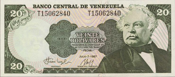 Venezuela P.064A 20 Bolivares 1987 (1) 