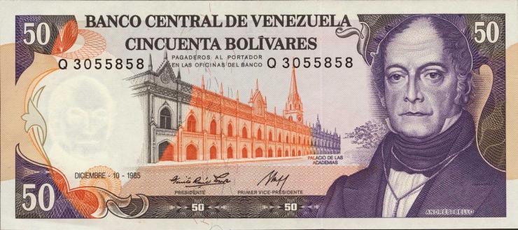 Venezuela P.065a 50 Bolivares 1985 (1) 