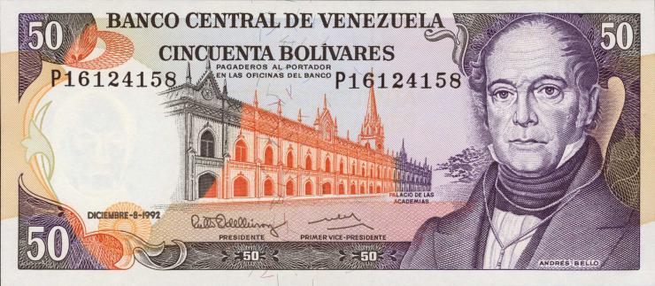 Venezuela P.065d 50 Bolivares 1992 (1) 