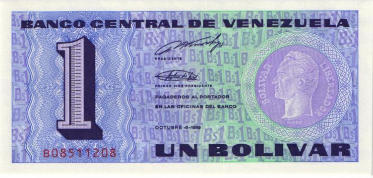 Venezuela P.068 1 Bolivar 1989 (1) 