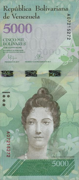 Venezuela P.097a 5000 Bolivares 2016 (1) 