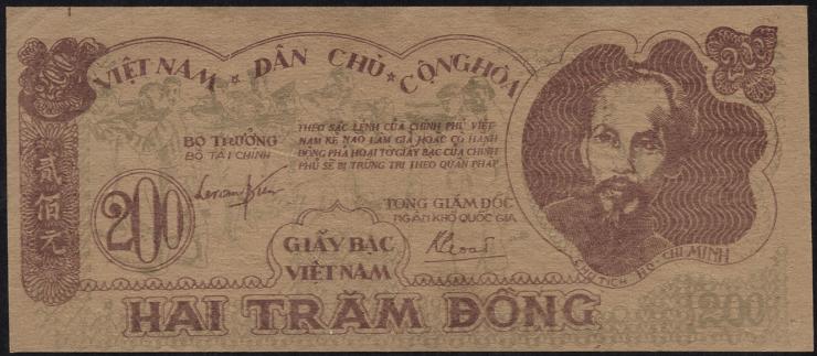 Vietnam / Viet Nam P.034a 200 Dong 1950 (2+) 