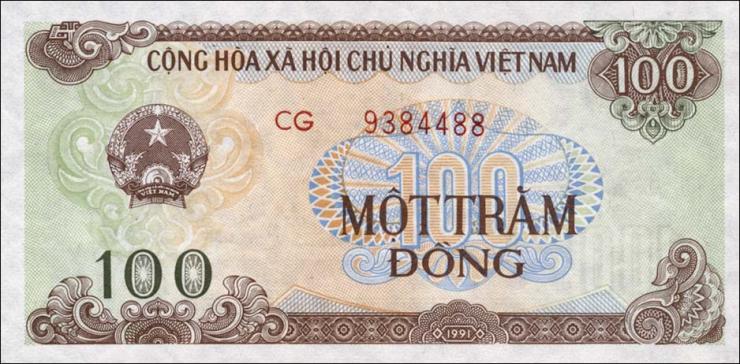Vietnam / Viet Nam P.105b 100 Dong 1991 (1) 