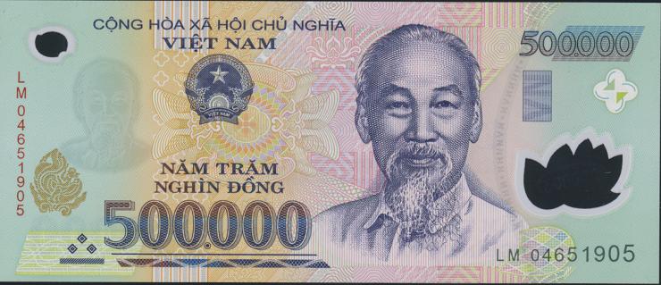Vietnam / Viet Nam P.124b 500.000 Dong (2004) Polymer (1) 