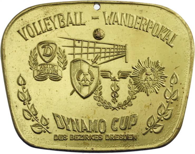Medaille Volleyball-Wanderpokal - DYNAMO-CUP des Bezirkes Dresden - Stufe Gold 