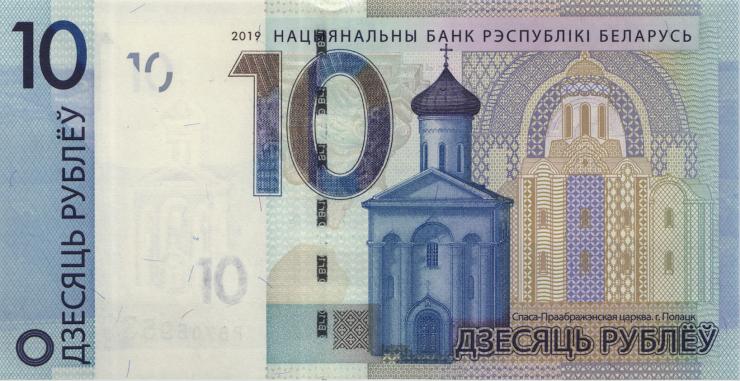 Weißrussland / Belarus P.38b 10 Rubel 2019 (1) 