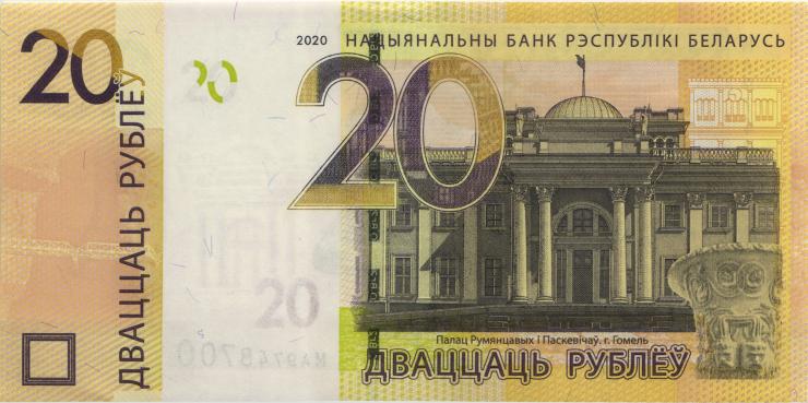 Weißrussland / Belarus P.39c 20 Rubel 2020 (1) 