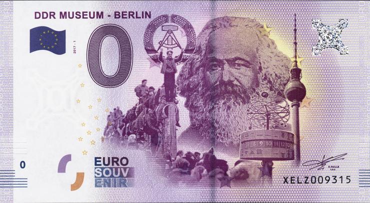 0 Euro Souvenir Schein DDR Museum Berlin 2017-1 (1) 