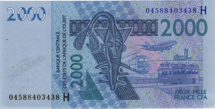 West-Afr.Staaten/West African States P.616Hb 2000 Francs 2004 (1) 