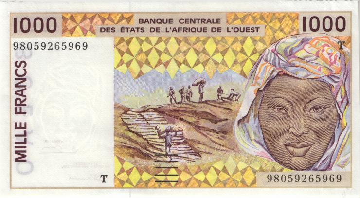 West-Afr.Staaten/West African States P.811Th 1000 Francs 1998 (1) 
