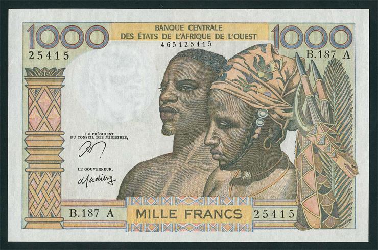West-Afr.Staaten/West African States P.103Am 1000 Francs (2/1) 