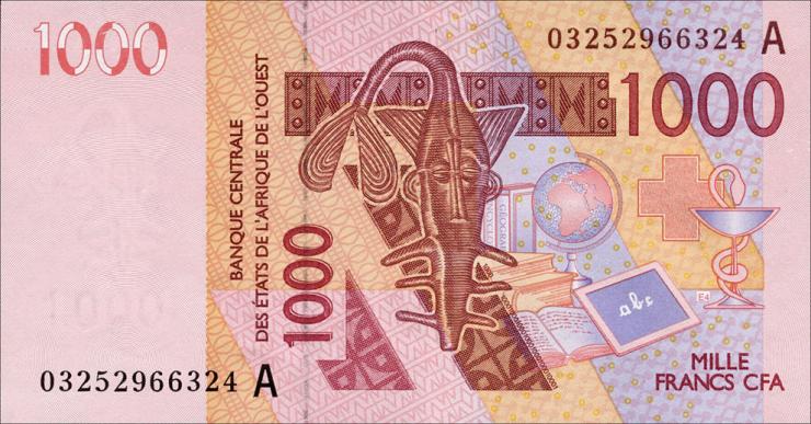 West-Afr.Staaten/West African States P.115Aa 1000 Francs 2003 (1) 