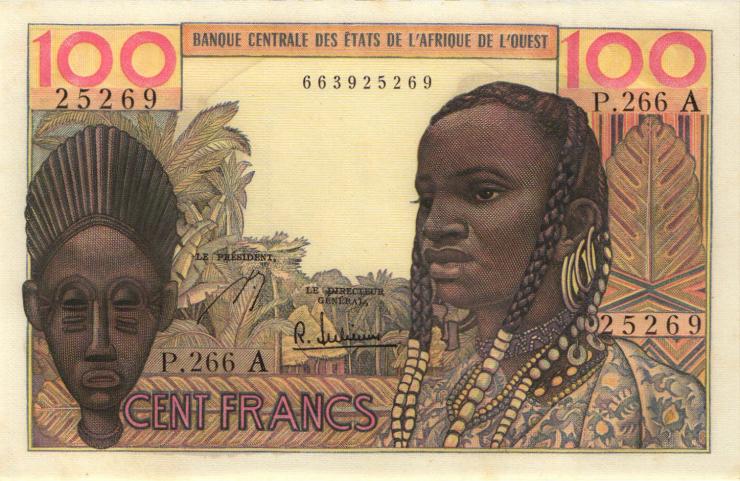 West-Afr.Staaten/West African States P.101Ag 100 Francs o.D. (1) 