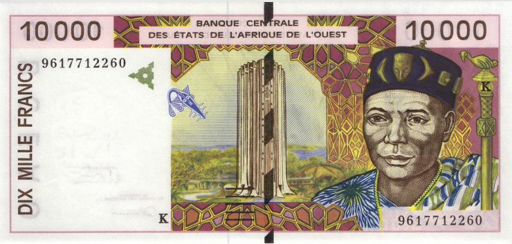 West-Afr.Staaten/West African States P.714Kd 10000 Francs 1996 (1) 