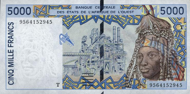 West-Afr.Staaten/West African States P.813Td 5000 Francs 1995 (1) 