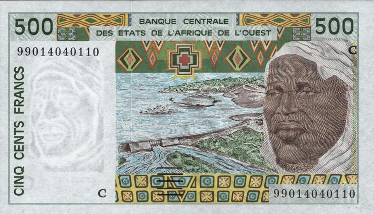 West-Afr.Staaten/West African States P.310Cj 500 Francs 1999 (1) 