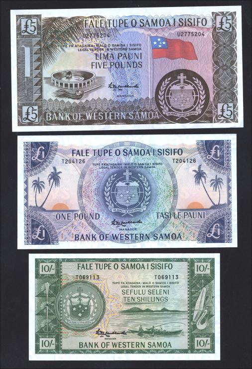 West Samoa P.13-15r 10 Shillings - 5 Pounds (2020) (1) 