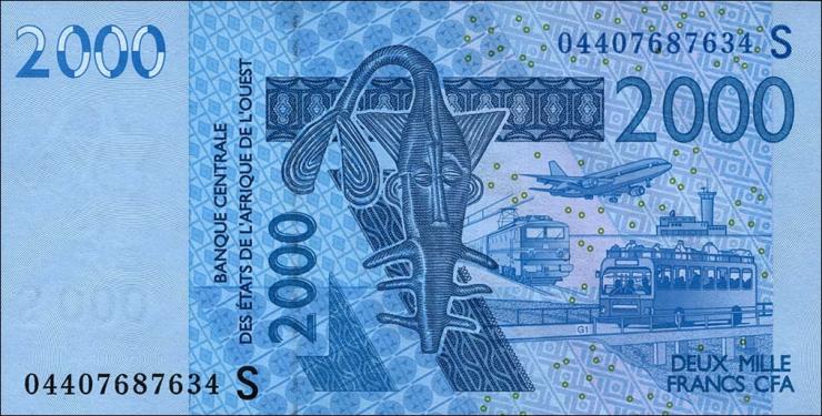 West-Afr.Staaten/West African States P.916Sb 2000 Francs 2004 (1) 
