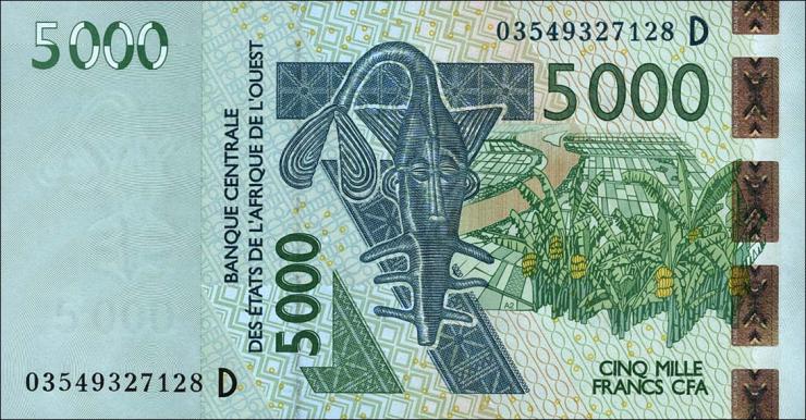 West-Afr.Staaten/West African States P.417Da 5000 Francs 2003 (1) 