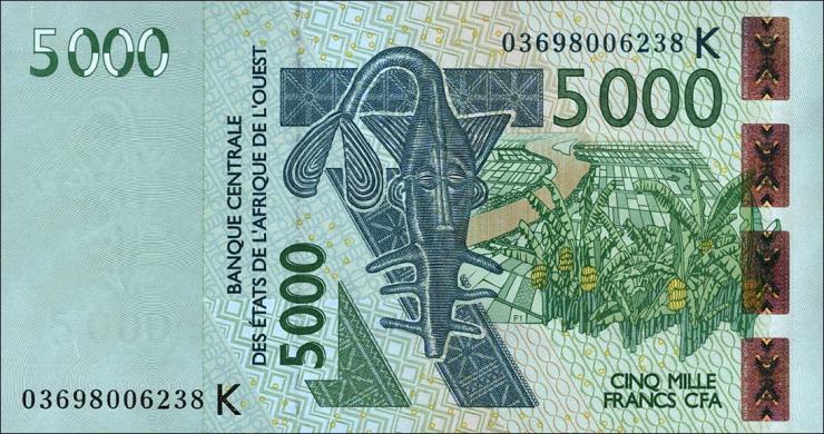 West-Afr.Staaten/West African States P.717Ka 5000 Francs 2003 (1) 