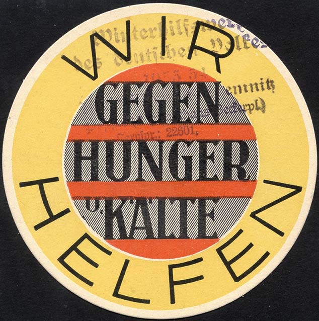WHW Plaketten 1933/1934 November 1933 (1-) 