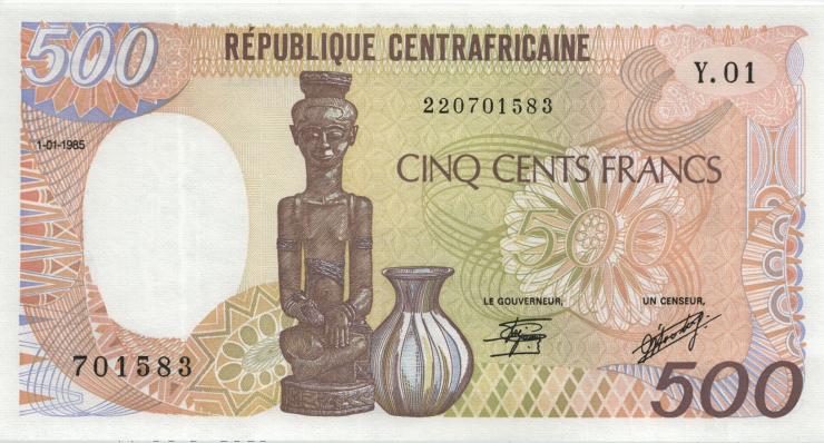 Zentralafrikanische Republik / Central African Republic P.014a 500 Fr. 1985 (1) 