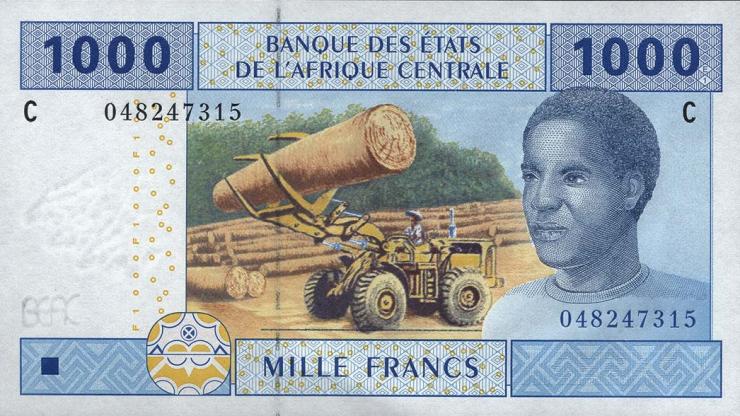 Zentral-Afrikanische-Staaten / Central African States P.607C 1000 Francs 2002 (1) 
