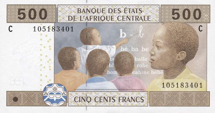 Zentral-Afrikanische-Staaten / Central African States P.606C 500 Francs 2002 